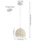 Jonathan Y Campana 8.25" 1-Light Bohemian Modern Woven Rope/Iron LED Pendant, Cream JYL6512C - alternate 9