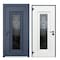 Vdomdoors Steel Door Ballucio 6044 Gray Graphite Side Exterior Window Stainless Inserts Single Modern Painted BALLUCIO6044EXD-GRE-W36+12xH80-RH-I - alternate 3