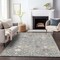 Homeroots 3' X 5' Gray Gold And Ivory Oriental Washable Indoor Outdoor Area Rug 598046 - alternate 9