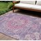 Homeroots 9' X 12' Purple Floral Medallion Washable Indoor Outdoor Area Rug 607852 - alternate 1