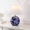 Jonathan Y Shishen 19.5" Cottage Classic Chinoiserie Ceramic Orb LED Table Lamp with Pleated Shade, Navy/White JYL5056C - alternate 6