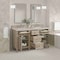 James Martin Vanities Lorelai 60" Dbl Vanity, Whitewashed Oak, w/ 3 CM Siberian Silestone Top w/FreePower Wireless Charger 424-V60D-WWO-FSFR - alternate 7