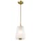 Nuvo Lune, Mini Pendant, Vintage Brass Finish, Etched White Glass 60/8237 - alternate 6