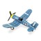 Homeroots 5" Blue and Yellow Metal Hand Painted Model Airplane Tabletop Sculpture 489472 - alternate 1