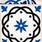 Homeroots 8" x 8" Blue and Aqua Pop Mosaic Peel and Stick Removable Tiles 400473 - alternate 4