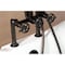 Kingston Brass 7" Center Deck-Mount Clawfoot Tub Faucet with Knurled Handle and Hand Shower, Oil Rubbed Bronze AE8105RKX - alternate 5