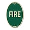 Signmission Fire, 12 Inch X 18 Inch Architectural Oval, Heavy Gauge Aluminum A-OV-G-1218-23966 - alternate 1
