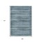 Homeroots 9' X 12' Artichoke Green And Blue Striped Washable Indoor Outdoor Area Rug 631471 - alternate 5