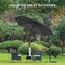 Simple Deluxe 9.8ft Offset Umbrella Cantilever Patio Hanging Umbrella Outdoor Market Umbrella with Crank and Cros 3A88LGBRLAOFFSET10GRYV2 - alternate 4