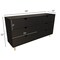 Homeroots 59" Black Scoop Handle Six Drawer Double Dresser 490833 - alternate 5