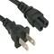 Sanoxy 2 PACK  3ft 18 AWG Notebook Power Cord, Non-Polarized IEC320 C7 to NEMA 1-15P SNX-CBL-LDR-PW110-1203 - alternate 1