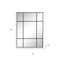 Homeroots 39" Black Iron Window Pane Geometric Framed Accent Mirror 691630 - alternate 3