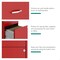 Space Solutions 14.25 in W 2 Drawer Mobile Vertical File Cabinet, Lava Red 24410 - alternate 9