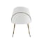 Manhattan Comfort Gracie Dining Chair in White and Gold - Set of 2 2-DC100-GWH - alternate 7