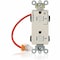 Leviton Straight Blade Receptacle, 5-20R, 20 A, 125V AC, Flush Mount, Self-Grounded MT163-1CT - alternate 1
