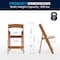 Flash Furniture HERCULES Chestnut Indoor/Outdoor Lightweight Wood Look Resin Folding Event Chair with Slatted Seat LE-L-1-CHSNT-SLAT-GG - alternate 8