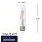 Bulbrite LED Filament 5W, Dimmable T9 Bulbs, Clear Glass, E26 Base, 3000K, 500 Lm, 4PK 862873 - alternate 4