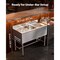 Vevor 3 Compartment Sink Stainless Steel Commercial Kitchen Under Bar Sink 38.5" JC-BAR-3B38-320 - alternate 6