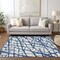 Homeroots 8' X 10' Navy Blue And Ivory Abstract Washable Indoor Outdoor Area Rug 614374 - alternate 9