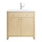 James Martin Vanities Gracyn 36 in. Single Vanity, Coastal Driftwood, w/ 3 CM White Zeus Quartz Top D125-V36-CSD-3WZ - alternate 1
