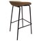 Leisuremod Servos Barstool with Upholstered Faux Leather Seat & Powder Coated Iron Frame, S& Brown, 2PK SSBL-18LBR2 - alternate 6