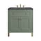 James Martin Vanities Chicago 30 in. Single Vanity, Smokey Celadon, w/ 3 CM Charcoal Soapstone Silestone Top 503-V30-SC-3CSP - alternate 1