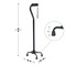 Flash Furniture HERCULES Adjustable Quad Cane w/Comfort Grip Foam Padded Handle, Large 4-Pronged Base, Black DC-HY7401L-BLK-GG - alternate 8