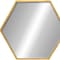Homeroots 25" Gold Metal Hexagon Accent Mirror 632799 - alternate 3