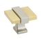 Amerock Overton 1-3/8 in 35 mm Length Brushed Gold/Satin Nickel Cabinet Knob BP36680BGLG10 - alternate 1
