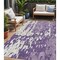 Homeroots 5' X 8' Purple And Ivory Abstract Washable Indoor Outdoor Area Rug 613369 - alternate 1