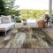 Homeroots 9' X 12' Chocolate Abstract Washable Non Skid Indoor Outdoor Area Rug 563599 - alternate 7