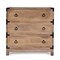 Homeroots 28" Natural Wood Solid Wood Three Drawer Dresser 389786 - alternate 1