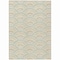 Homeroots 3' X 5' Linen Orange And Ivory Geometric Washable Indoor Outdoor Area Rug 615200 - alternate 6