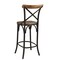Homeroots 30" Brown and Black Solid Wood and Metal Counter Height Bar Chair 522386 - alternate 8