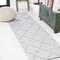 Jonathan Y Salines Diamond Trellis Light Gray 2 ft. x 8 ft. Indoor/Outdoor Runner Rug IBZ101C-28 - alternate 1