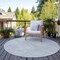 Homeroots 8' Silver And Ivory Round Geometric Washable Indoor Outdoor Area Rug 577597 - alternate 7