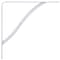 Prosource Decorative and Elegant Shelf Bracket, 132 lb/Pair, 6 in L, 6 in H, Steel, White SB-006PS - alternate 1