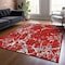 Homeroots 5' X 8' Red Ivory And Gray Striped Washable Indoor Outdoor Area Rug 600919 - alternate 7