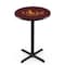 Holland Bar Stool Co 36" Blk Wrinkle Louisiana-Monroe Pub Table, 36" dia. Top L211B3636LA-Mon - alternate 1
