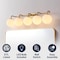 Jonathan Y Louis Parisian Globe 33" 5-Light Metal/Frosted Glass Modern Contemporary LED Vanity Light, Gold Paint JYL3559A - alternate 9