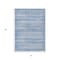 Homeroots 5' X 8' Sky Blue And Ivory Striped Washable Indoor Outdoor Area Rug 631516 - alternate 5