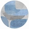 Homeroots 8' Denim Blue And Gray Round Abstract Washable Indoor Outdoor Area Rug 632151 - alternate 6