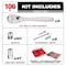 Milwaukee Tool 106pc 1/4" and 3/8" Metric & SAE Ratchet and Socket Set with PACKOUT Low-Profile Organizer 48-22-9486 - alternate 13