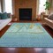 Homeroots 3' X 5' Teal Blue And Gold Nautical Washable Indoor Outdoor Area Rug 631041 - alternate 7