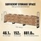 Vevor Outdoor Firewood Rack with Cover 1/2 Cord Wood Holder 150 x 14 x 46 in CJODB012FT - alternate 7