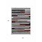 Homeroots 5' X 8' Gray Black And Red Striped Washable Indoor Outdoor Area Rug 613273 - alternate 6