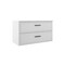 Homeroots 40" White Wood Freestanding Bathroom Vanity With White Sink And Two Drawers 627385 - alternate 1