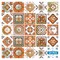 Homeroots 12" X 12" Retro Orange Mosaic Peel and Stick Removable Tiles 556396 - alternate 8