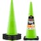 Xpose Safety Traffic Safety Cone, 36 in, Premium PVC, No Collar, Lime Green, 4 pk LTC36-4-X-S - alternate 1