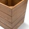 Homeroots 10in Traditional Solid Teak Small Waste Basket 475865 - alternate 7